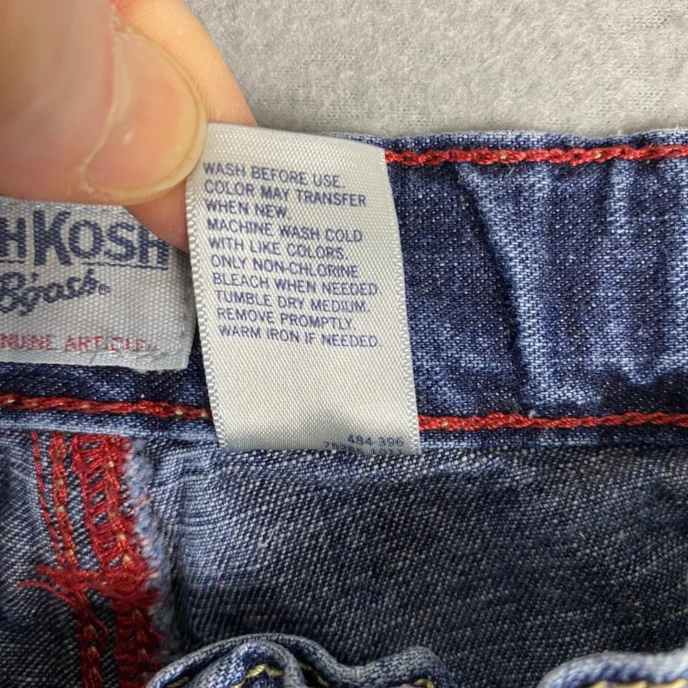 OshKosh Bgosh Carpenter Utility Denim‎ Shorts Boys Size 10 R Blue Denim Vintage